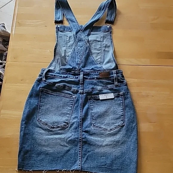 Judy Blue High-Waist Raw Hem Overall Skirt - Picture 12 of 12